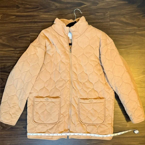 Women’s Time and Tru Khaki Quilted Jacket Size Medium - Picture 6 of 6